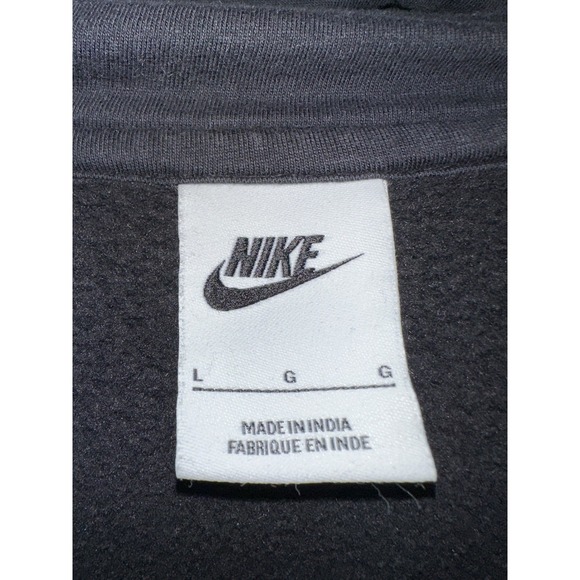 Nike Full Zip Hoodie Mens Large Black Sweatshirt - Picture 3 of 5